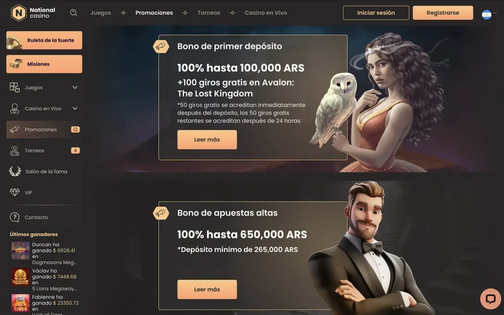 C贸digo Promocional National Casino